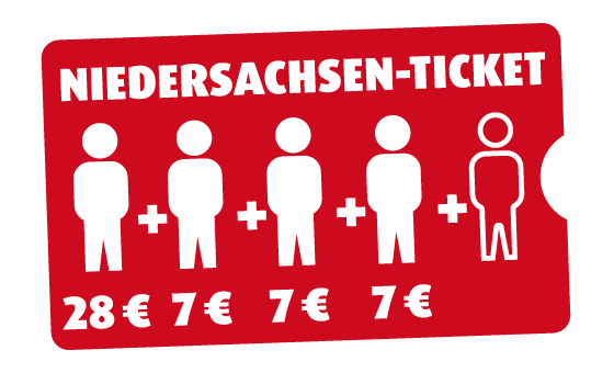 Niedersachsen-Ticket 4 Personen