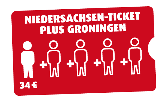 Niedersachsen-Ticket plus Groningen 1 Person